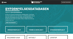 Desktop Screenshot of byfornyelsesdatabasen.dk